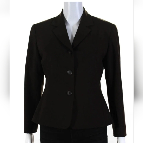 Lafayette 148 Brown Wool Blazer, Sz 8, EUC - Picture 1 of 5